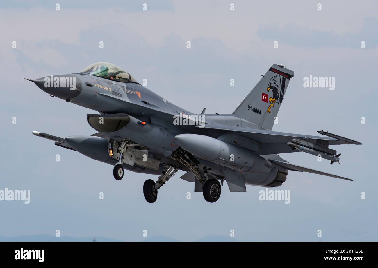 Faucons de combat turc f-16 attachés à divers escadrons de combat qui ont démonté l'aigle anatolien de Konya 2023 Turquie 05 10 2023 f-16C F-16D Banque D'Images