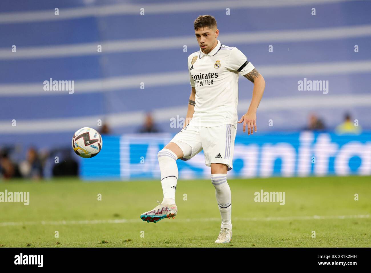 Madrid, Espagne. 13th mai 2023. Federico Valverde du Real Madrid CF pendant le match de la Liga entre le Real Madrid et Getafe CF a joué au stade Santiago Bernabeu sur 13 mai 2023 à Madrid, Espagne. (Photo de Cesar Cebola/PRESSIN) Credit: PRESSINPHOTO SPORTS AGENCY/Alay Live News Banque D'Images