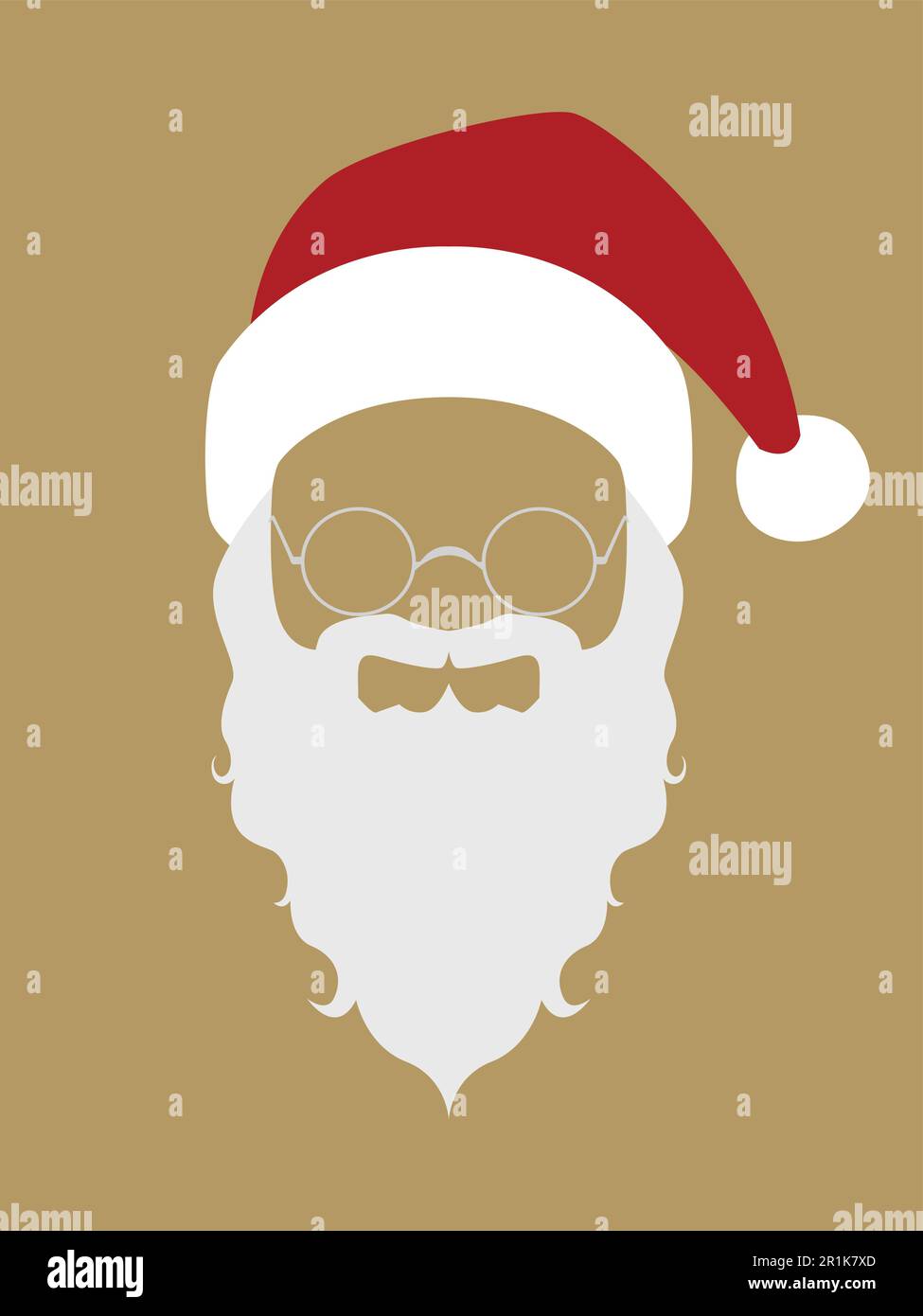 Symbole du visage du Père Noël Illustration de Vecteur
