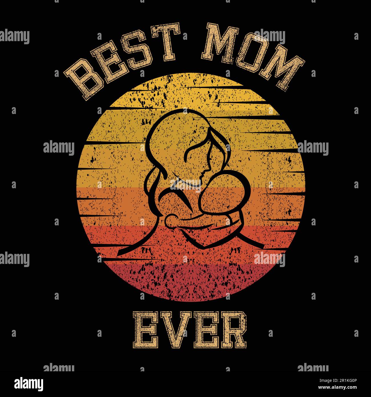 Meilleur t-shirt de maman Illustration de Vecteur