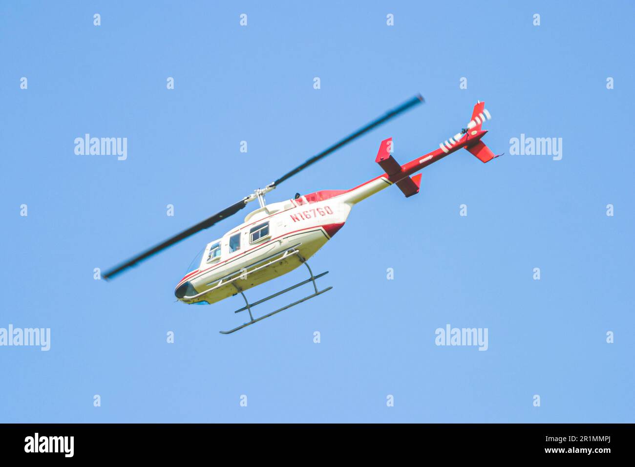 Sevierville Tennessee, hélicoptère touristique en vol, Banque D'Images