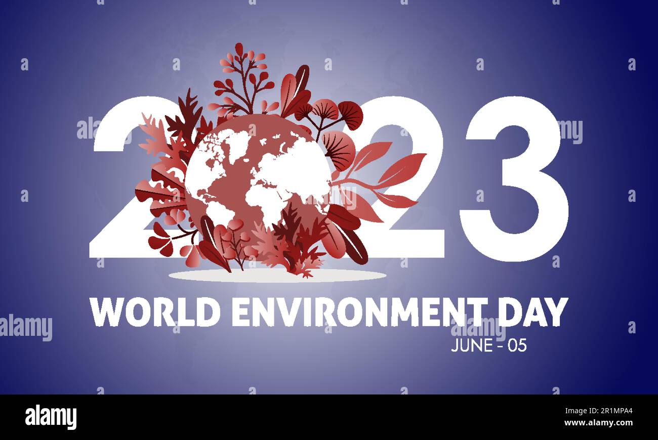 2023 concept Journée mondiale de l'environnement protection de la nature Ecologie modèle d'illustration de vecteur Illustration de Vecteur