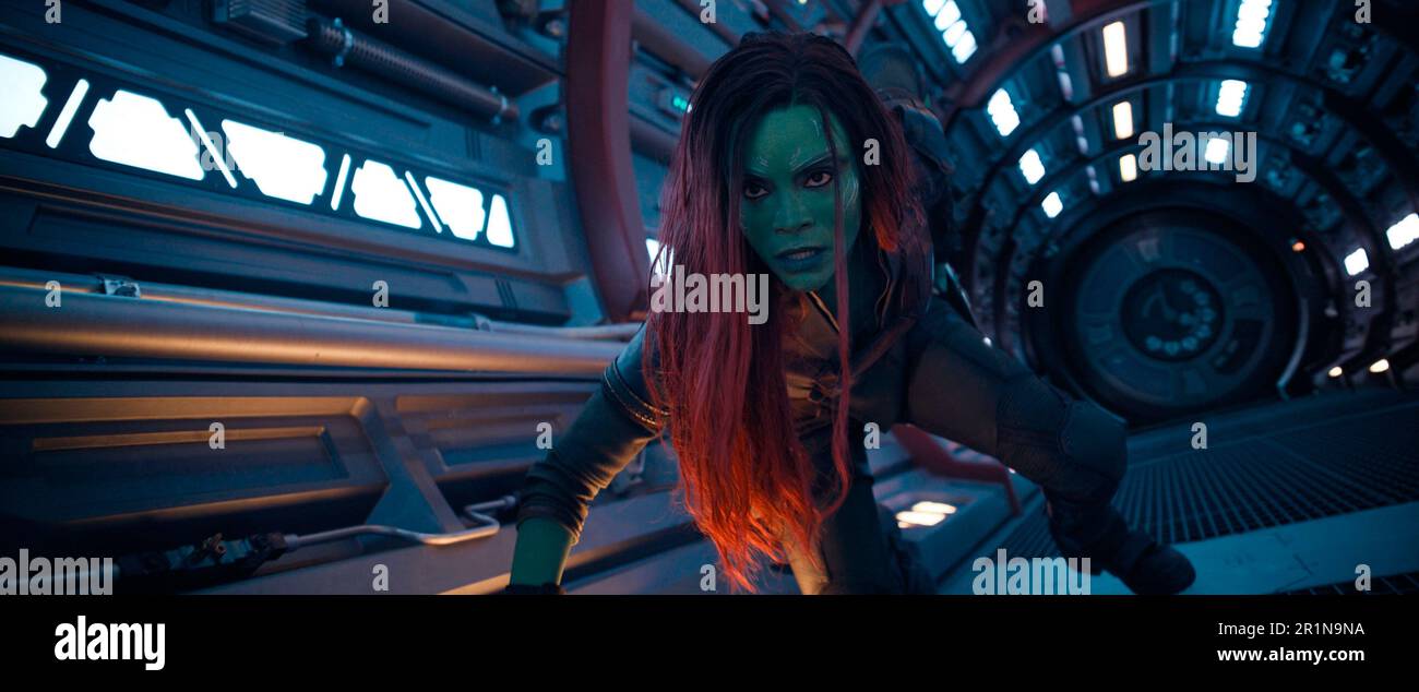 ZOE SALDANA DANS LES GARDIENS DE LA GALAXIE VOL. 3 (2023), réalisé par JAMES GUNN. Crédit : Marvel Studios / Marvel Entertainment / Album Banque D'Images