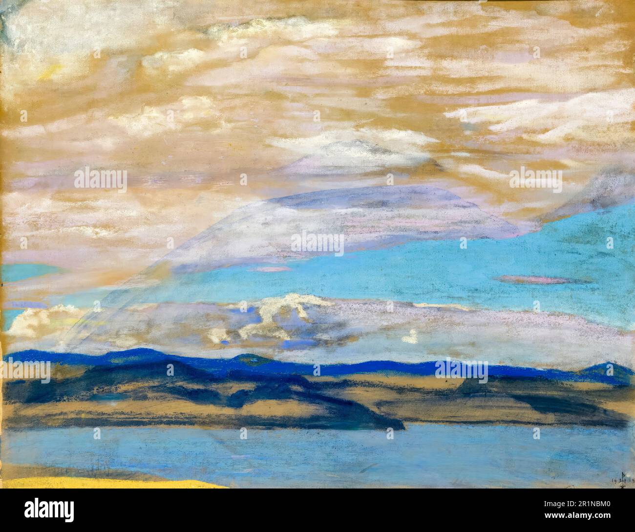 Nicholas Roerich, Îles, peinture de paysage 1919 Banque D'Images