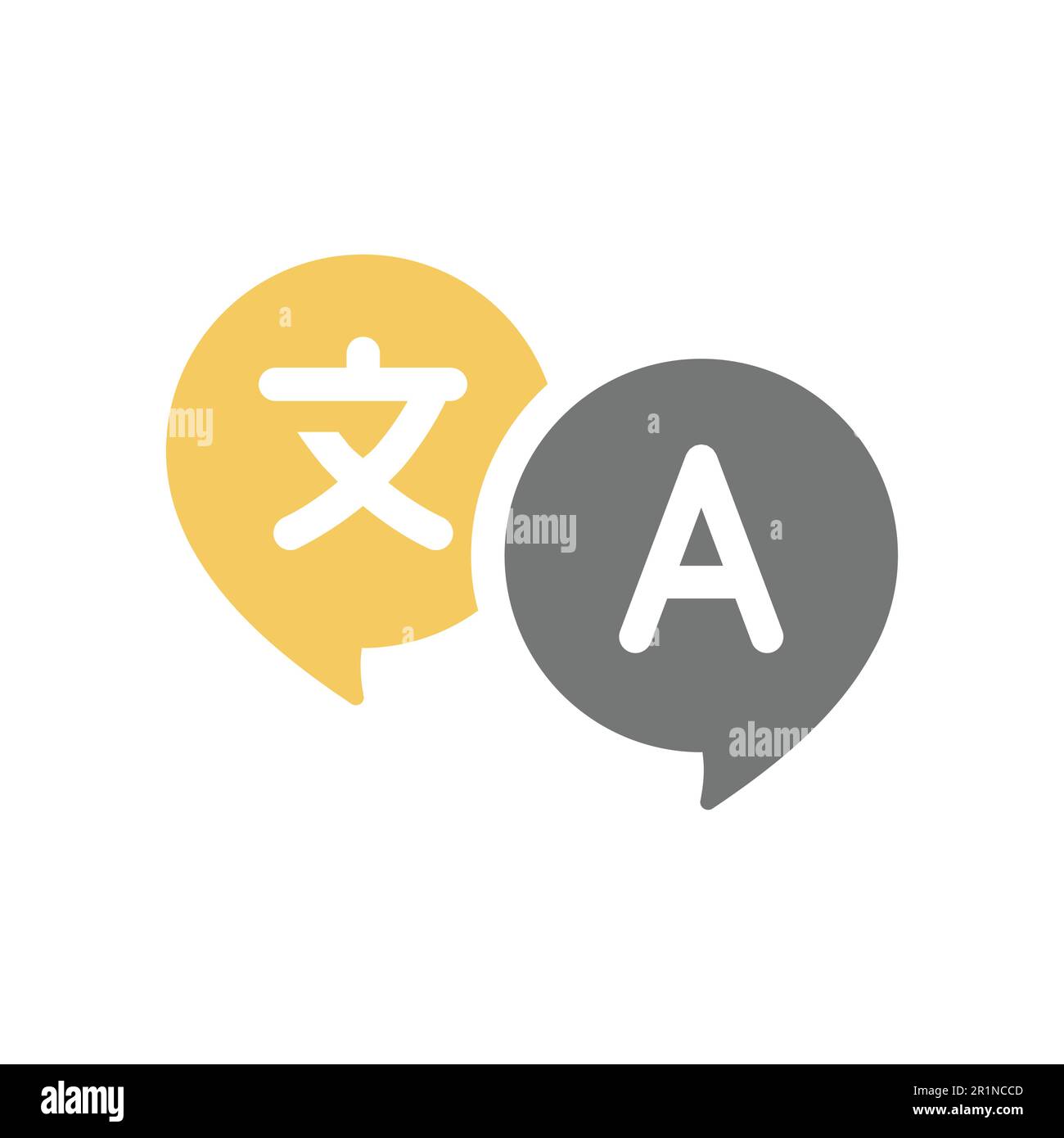 Icône simple de vecteur de traduction de langue. Langues symbole coloré. Illustration de Vecteur