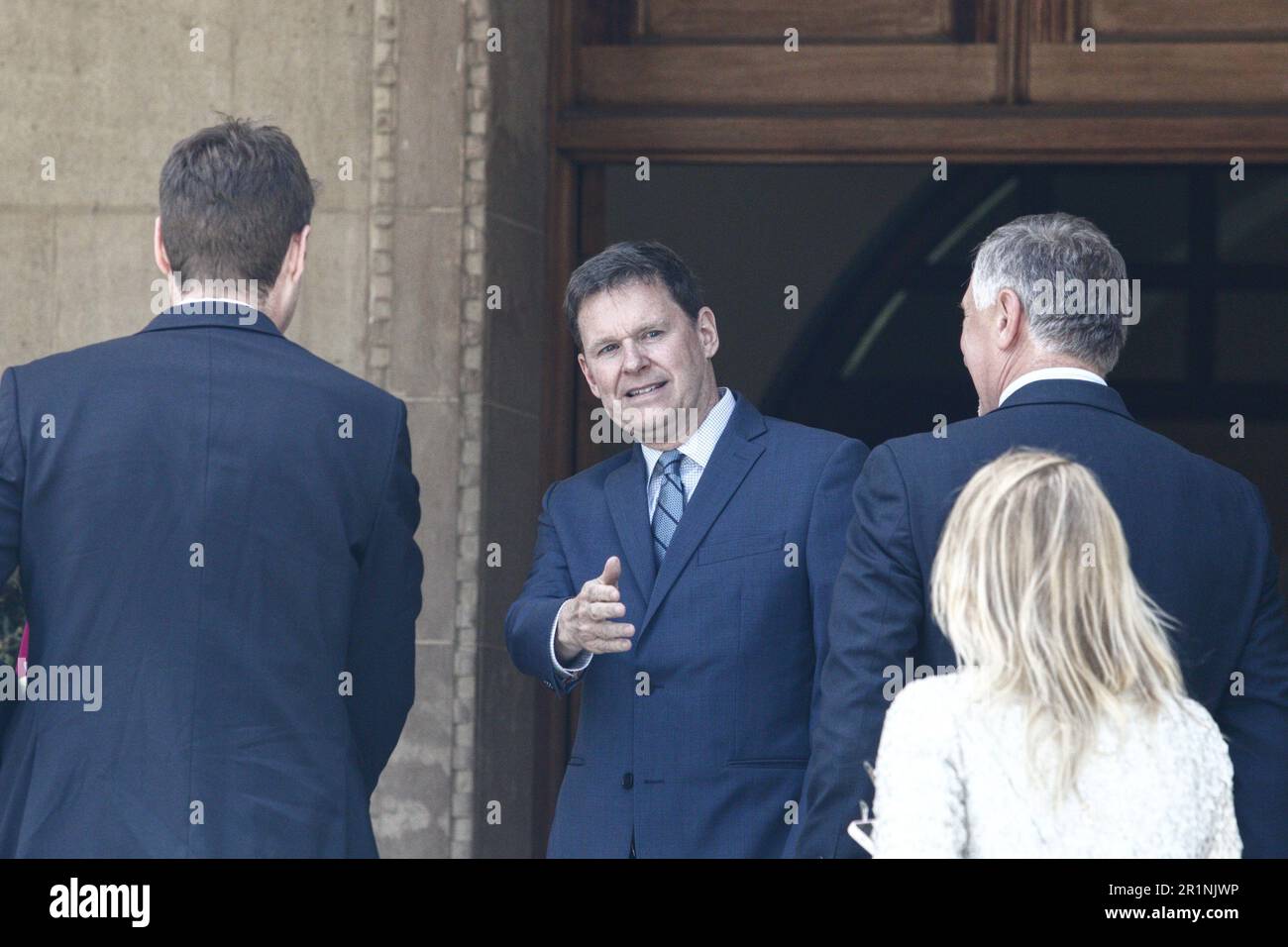 Nicosie, Nicosie, Chypre. 15th mai 2023. COLIN STEWART arrive au Palais présidentiel. Chypre le Président M. NICOS CHRISTODOULIDES reçoit le Représentant spécial du Secrétaire général de l'ONU à Chypre, M. COLIN STEWART, au Palais présidentiel. (Credit image: © Kostas Pikoulas/ZUMA Press Wire) USAGE ÉDITORIAL SEULEMENT! Non destiné À un usage commercial ! Crédit : ZUMA Press, Inc./Alay Live News Banque D'Images