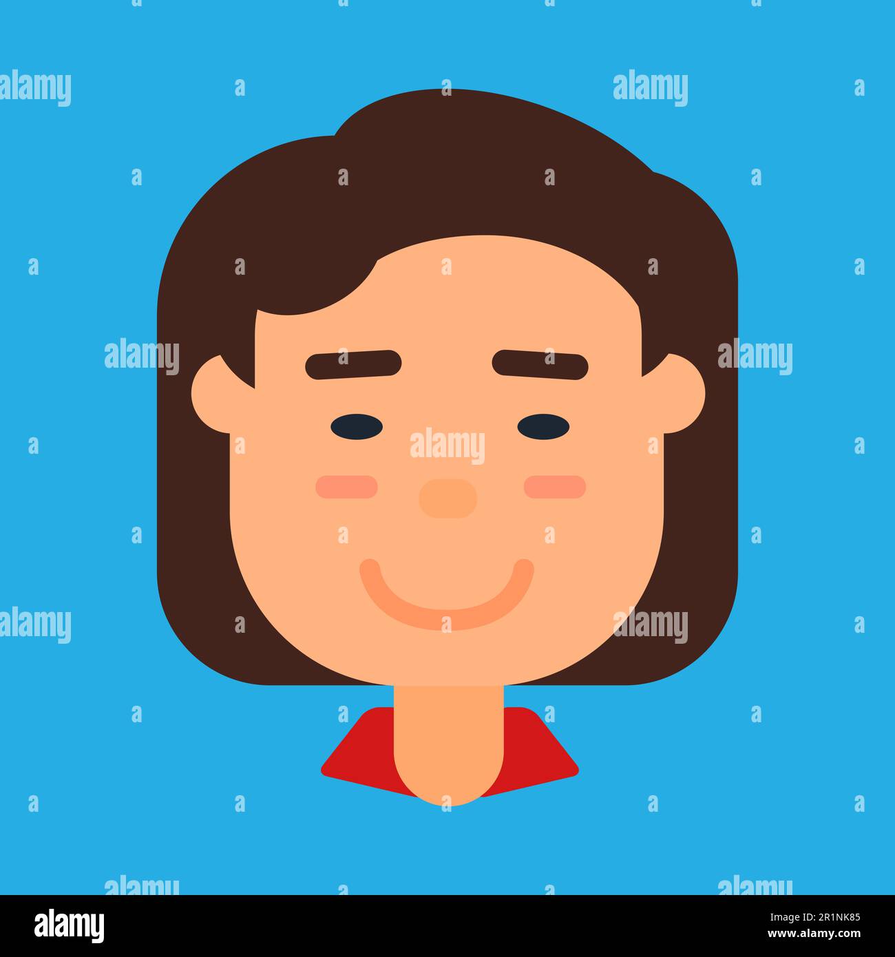 Avatar féminin chinois ou japonais, icône de profil de femme asiatique mignonne. Dessin animé d'une femme d'affaires ou d'un employé de l'est pour la conception d'icônes d'utilisateur de réseau. Vecteur il Illustration de Vecteur