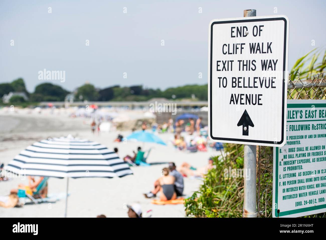 Reject's Beach au bout de Newport Cliff Walk Banque D'Images