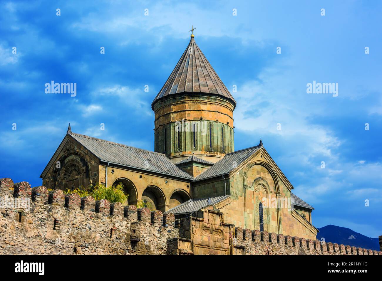 La cathédrale de Svetitskhoveli dans la ville historique de Mtskheta (Géorgie) Banque D'Images