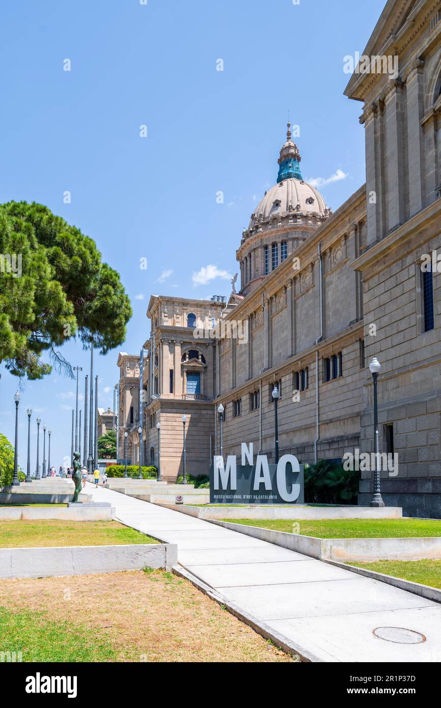 Palau Nacional, MNAC, Museu Nacional d'Art de Catalunya, Musée national d'Art de Catalogne sur Montjuic, Barcelone, Catalogne, Espagne Banque D'Images
