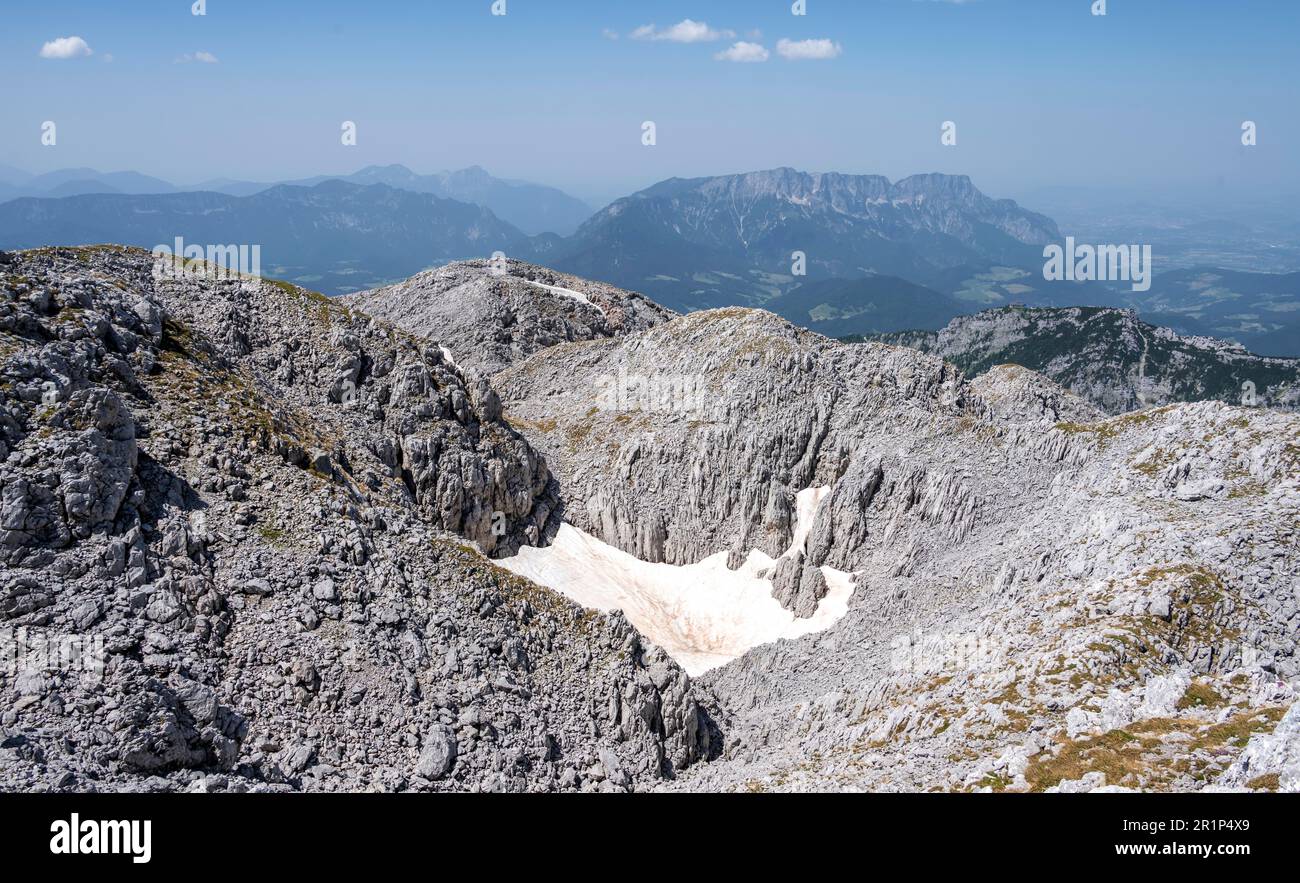 Hohes Brett, paysage de montagne, Alpes de Berchtesgaden, pays de Berchtesgadener, Bavière, Allemagne Banque D'Images