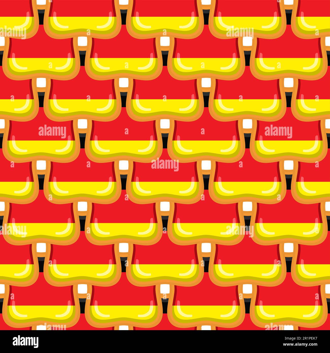 Cookie de motif avec drapeau pays Allemagne en savoureux biscuit, cookie de motif composé de drapeau pays Allemagne sur le biscuit naturel, biscuit frais avec Illustration de Vecteur