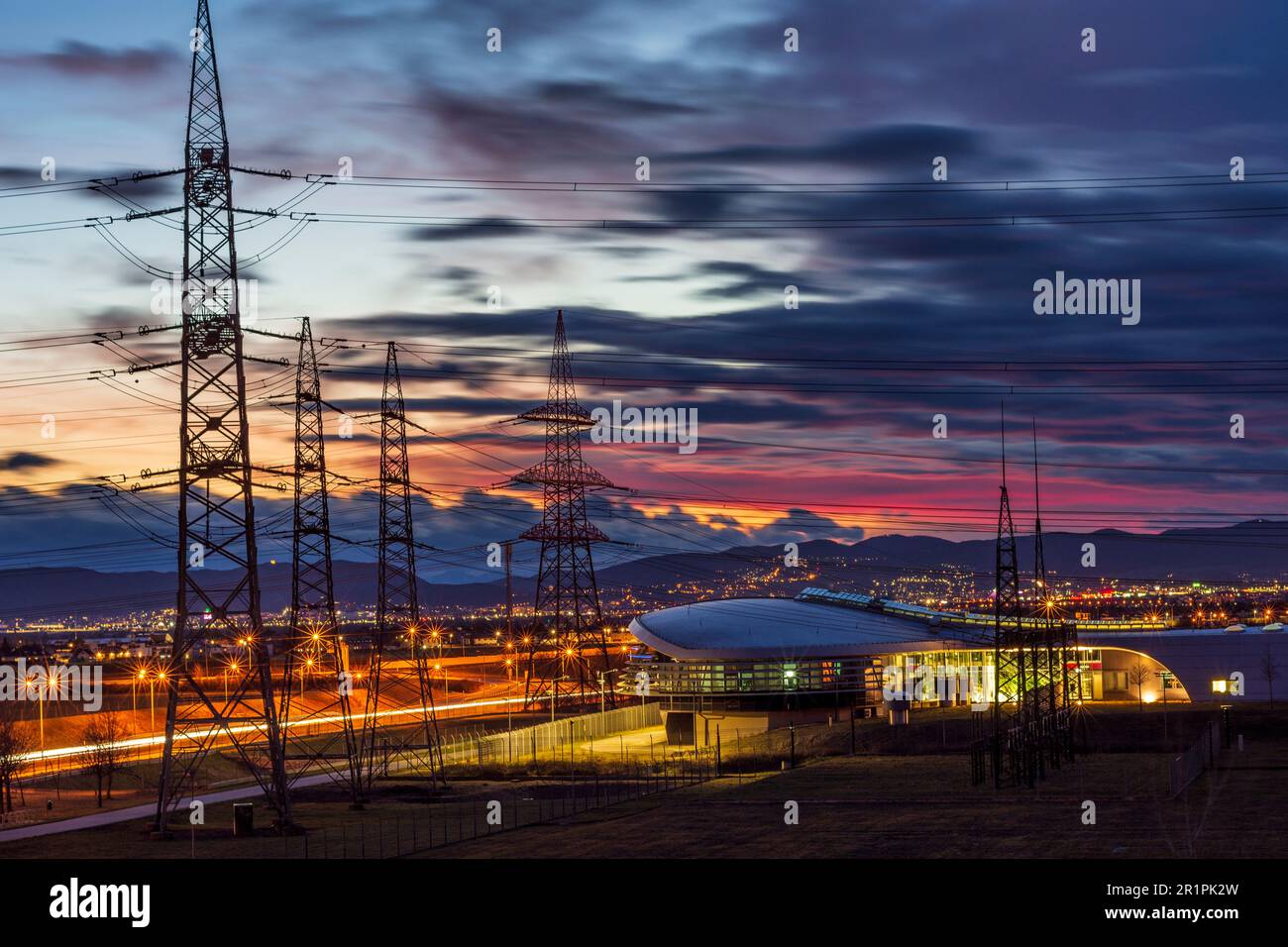 Coucher de soleil dans les bois Banque de photographies et d’images à