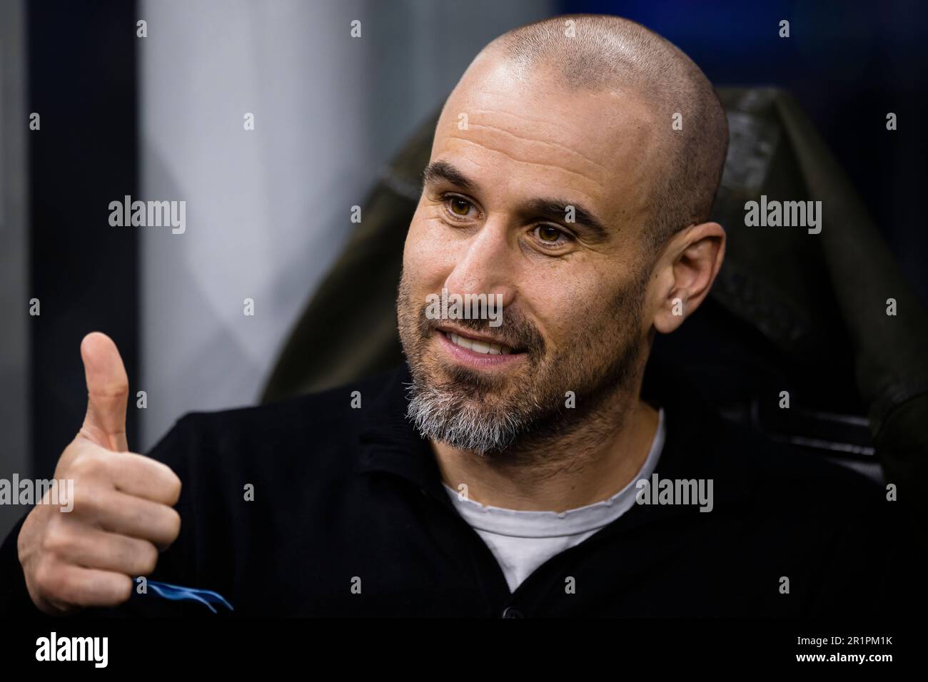 Milan, Italie. 13 mai 2023. L'ancien joueur de football Rodrigo Palacio gestes pendant la série Un match de football entre le FC Internazionale et l'US Sassuolo. Credit: Nicolò Campo/Alay Live News Banque D'Images