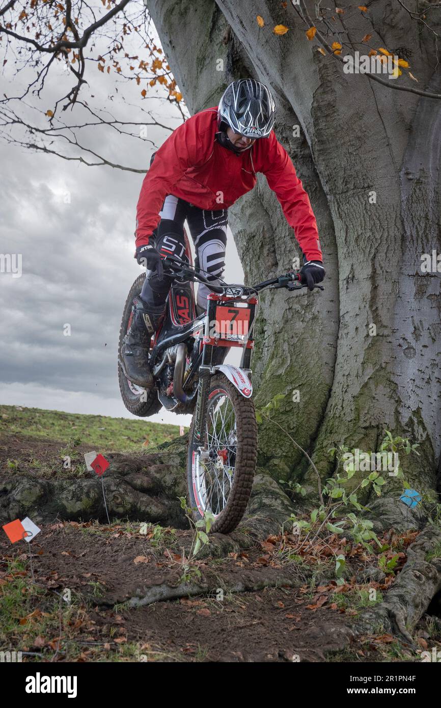 Norwich Vikings Motocross Trials Meeting à Cadders Hill, Lyng, Norfolk, Royaume-Uni. Banque D'Images