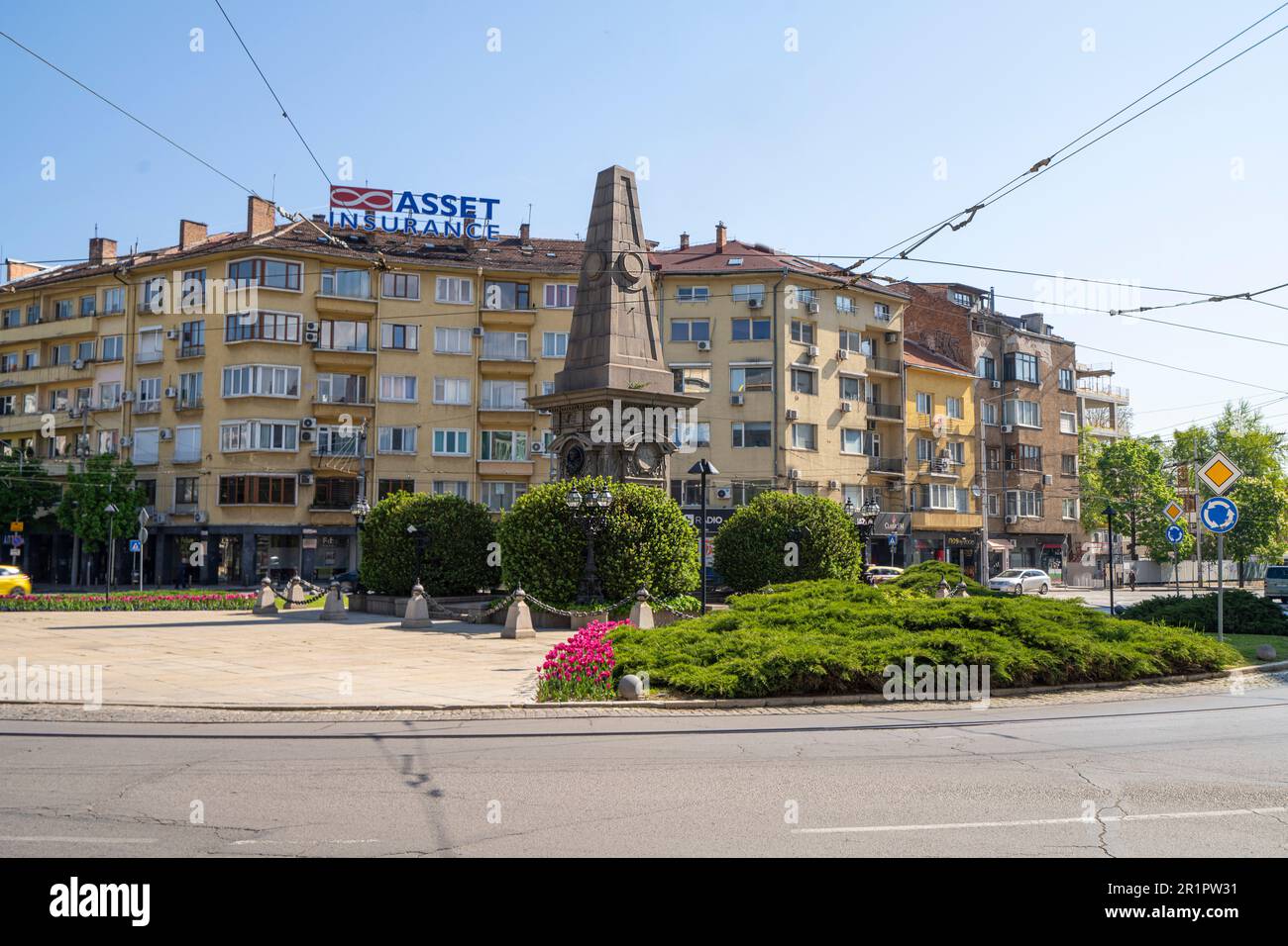 Sofia, Bulgarie. Mai 2023. Vue sur le monument Vassil Levski dans le centre-ville Banque D'Images