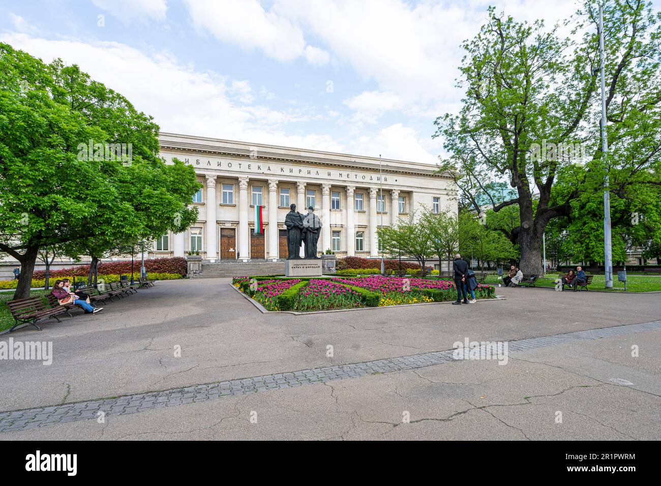 Sofia, Bulgarie. Mai 2023. Vue extérieure de la Bibliothèque nationale dans le centre-ville Banque D'Images