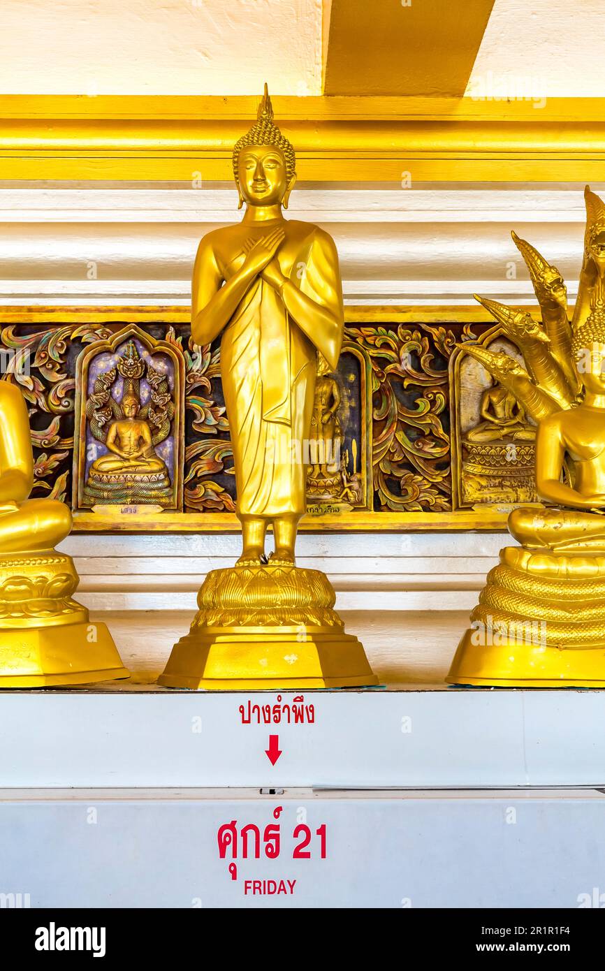 Statue de Bouddha pour chaque jour de la semaine, vendredi, Wat Saket, Temple de la montagne d'or, Wat Saket Ratcha Wora Maha Wihan, Bangkok, Thaïlande, Asie Banque D'Images