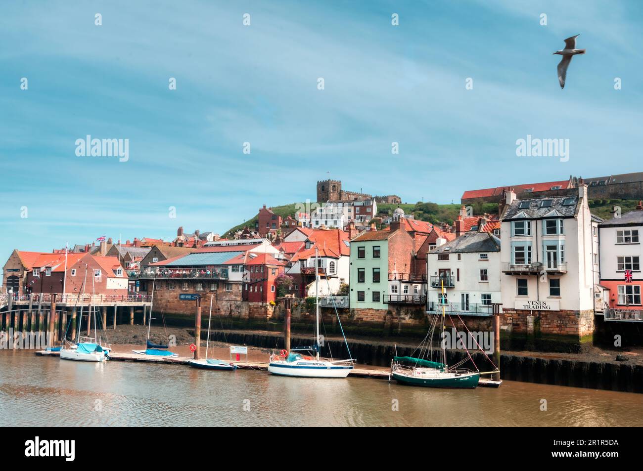 Amarrage à Whitby, North Yorkshire, Royaume-Uni Banque D'Images