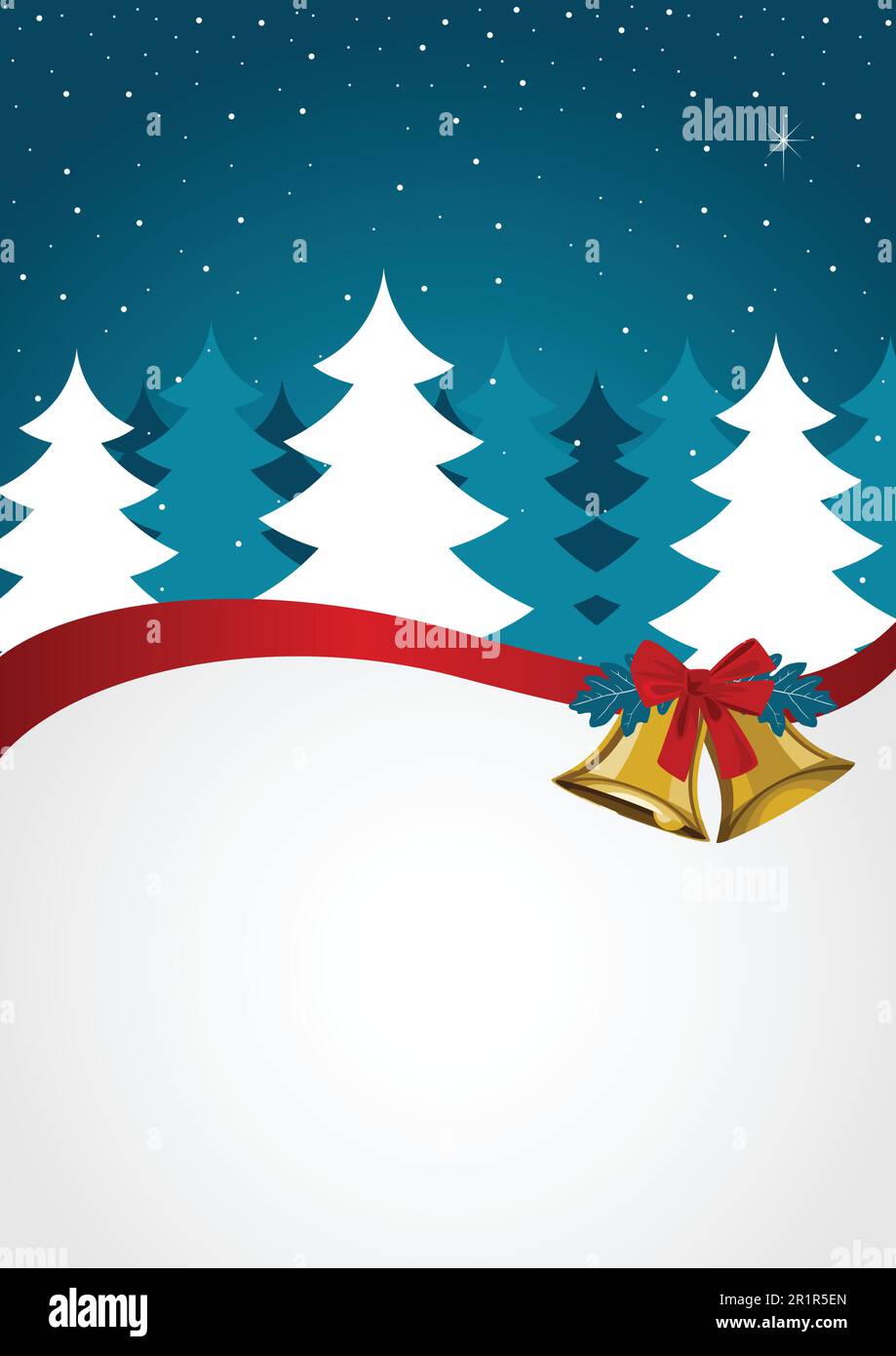 Modèle de carte de vœux de saison, fond de Noël Illustration de Vecteur