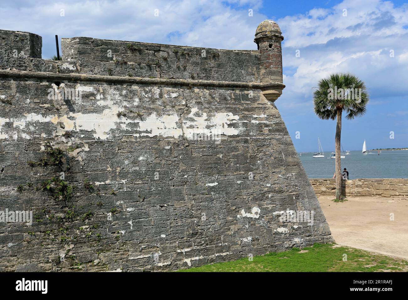 Le Castillo de San Marcos (espagnol pour L''t. Mark's Castle') est le plus ancien fort en maçonnerie de la zone continentale des États-Unis; il est situé à l'ouest Banque D'Images