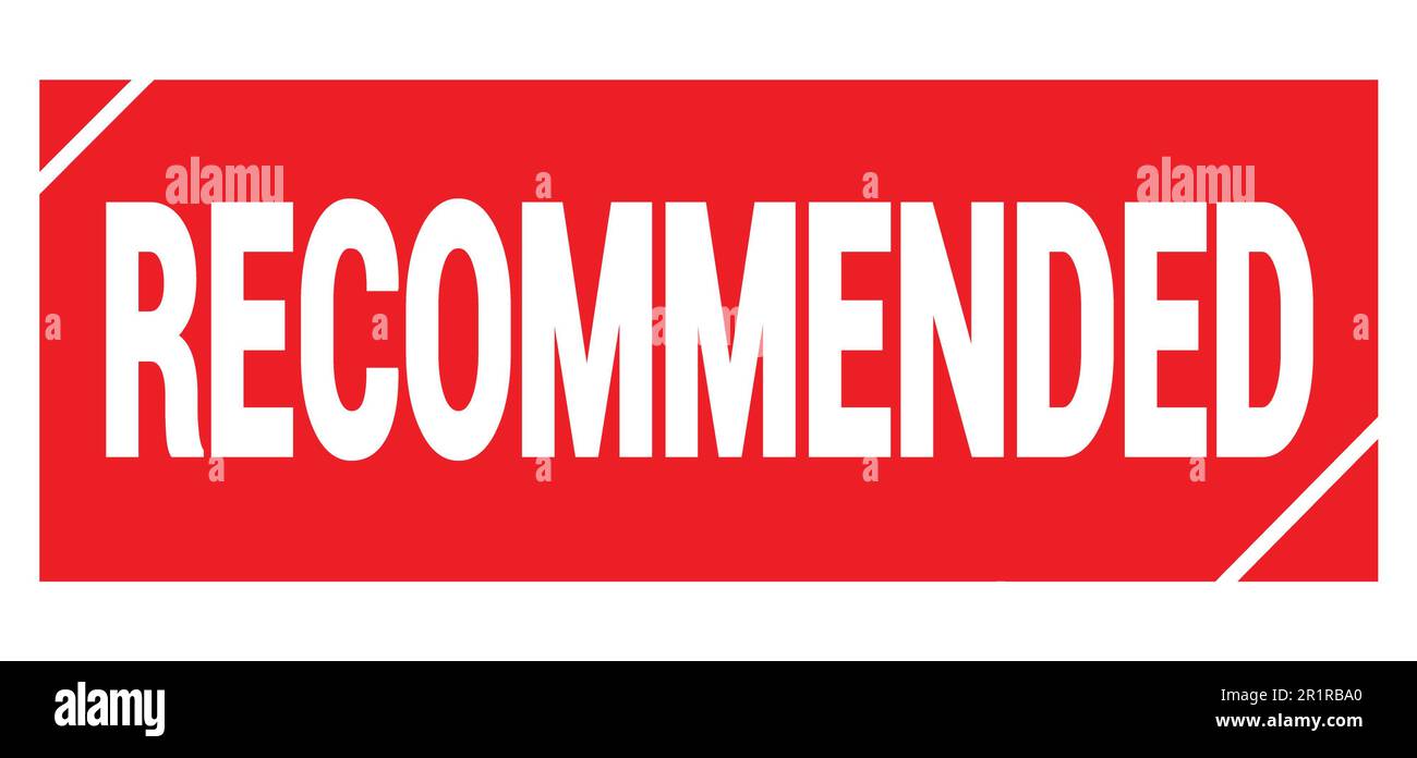 TEXTE RECOMMANDÉ inscrit sur le timbre rouge grungy. Banque D'Images