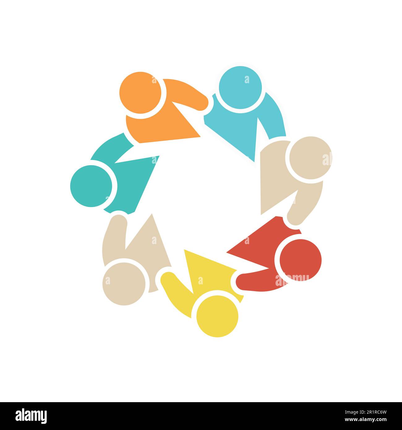 Logo du groupe de personnes des réseaux sociaux. Illustration de la conception graphique vectorielle Illustration de Vecteur