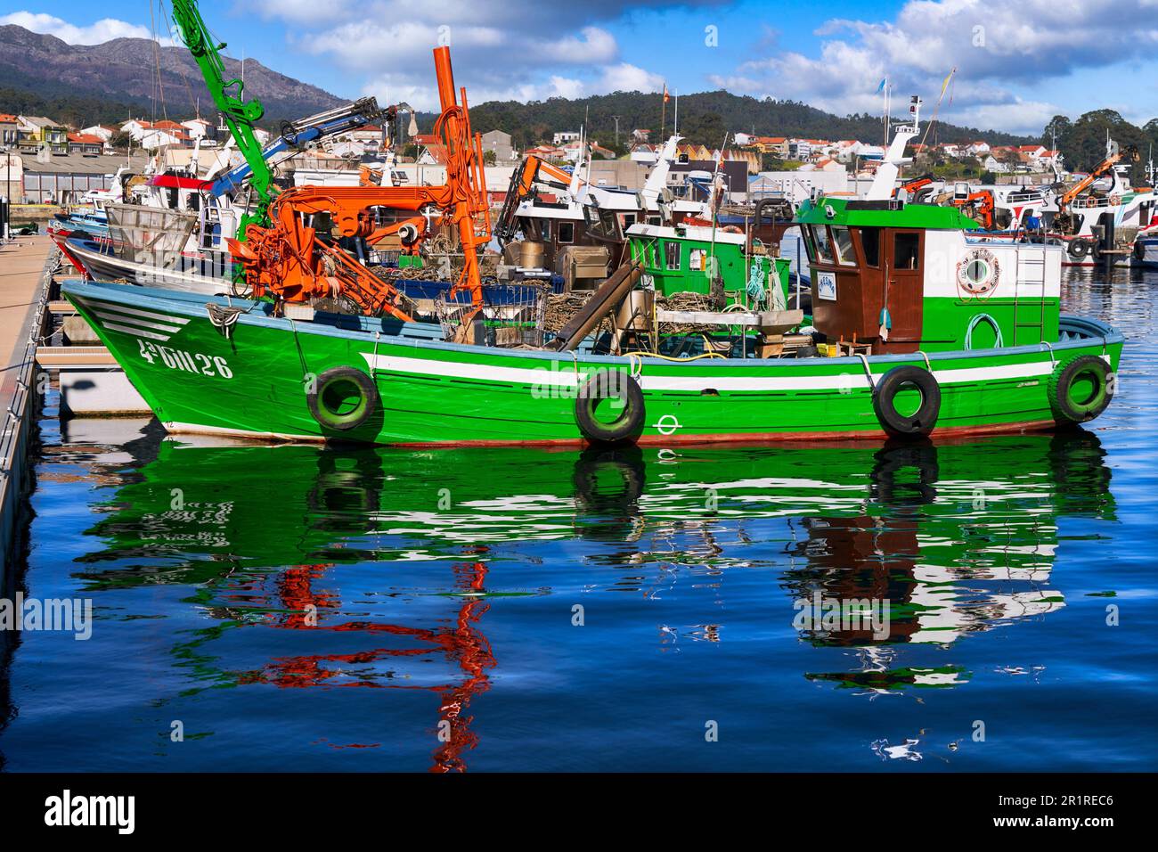 Combarro, Poio, Ria de Pontevedra, Galice, Espagne. Combarro est un port de pêche côtier situé dans la Ria de Pontevedra, dans la province de Pontevedra Banque D'Images