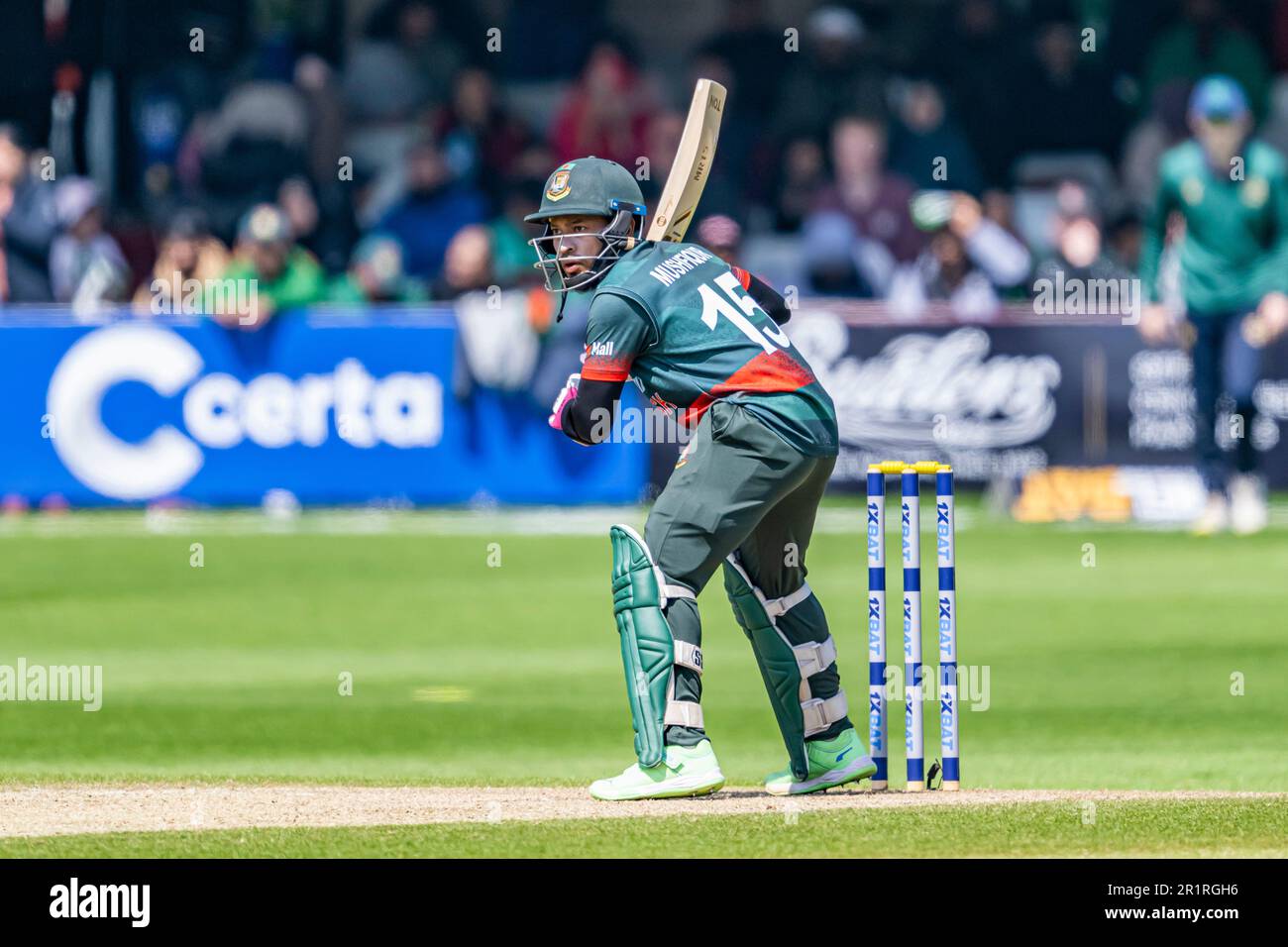 CHELMSFORD, ROYAUME-UNI. 14 mai 2023. MD Mushfiqur Rahim du Bangladesh lors de la Super League de la coupe du monde de cricket des hommes de l'ICC - 3rd ODI Ireland vs Bangladesh au terrain de cricket du comté de Cloud dimanche, 14 mai 2023 à CHELMSFORD, ANGLETERRE. Credit: Taka Wu/Alay Live News Banque D'Images