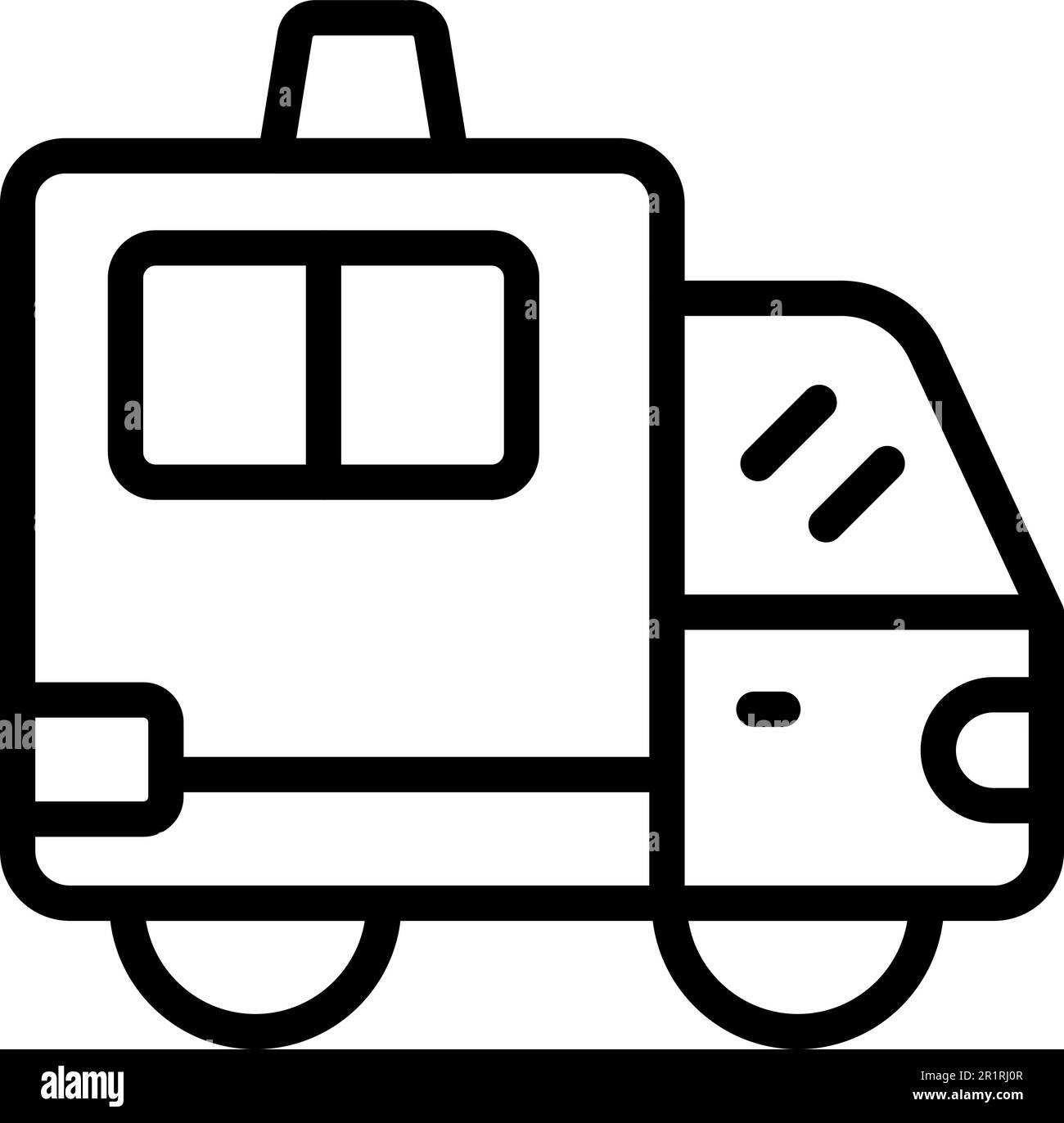 Vecteur de contour d'icône de véhicule de patrouille. Service d'urgence. Aide au feu Illustration de Vecteur