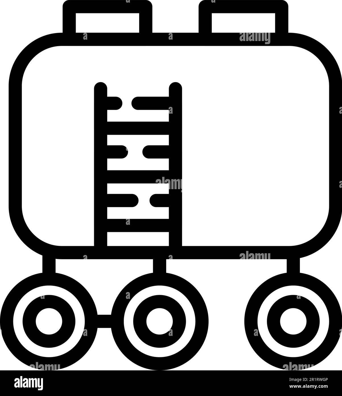 Vecteur de contour de l'icône de réservoir de carburant. Alimentation en huile. Cargaison d'énergie Illustration de Vecteur