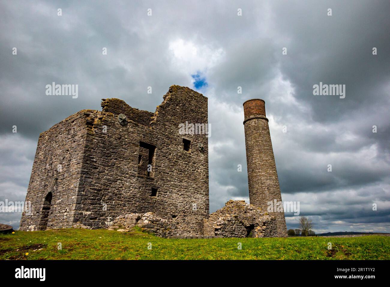 Magpie Mine près de Sheldon la dernière mine de plomb en activité du Derbyshire Peak District England UK a fermé ses portes en 1958 après deux cents ans de production. Banque D'Images