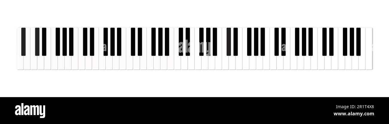 illustration du clavier de piano étendu à sept octaves Banque D'Images