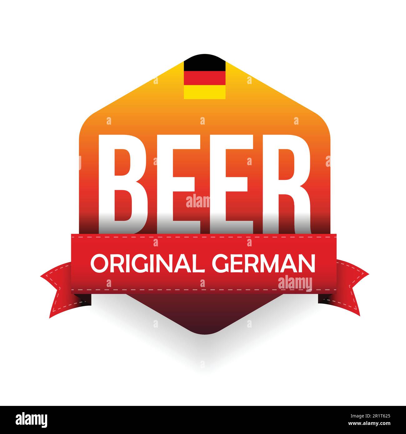 Ruban d'étiquettes originales de bière allemande Illustration de Vecteur