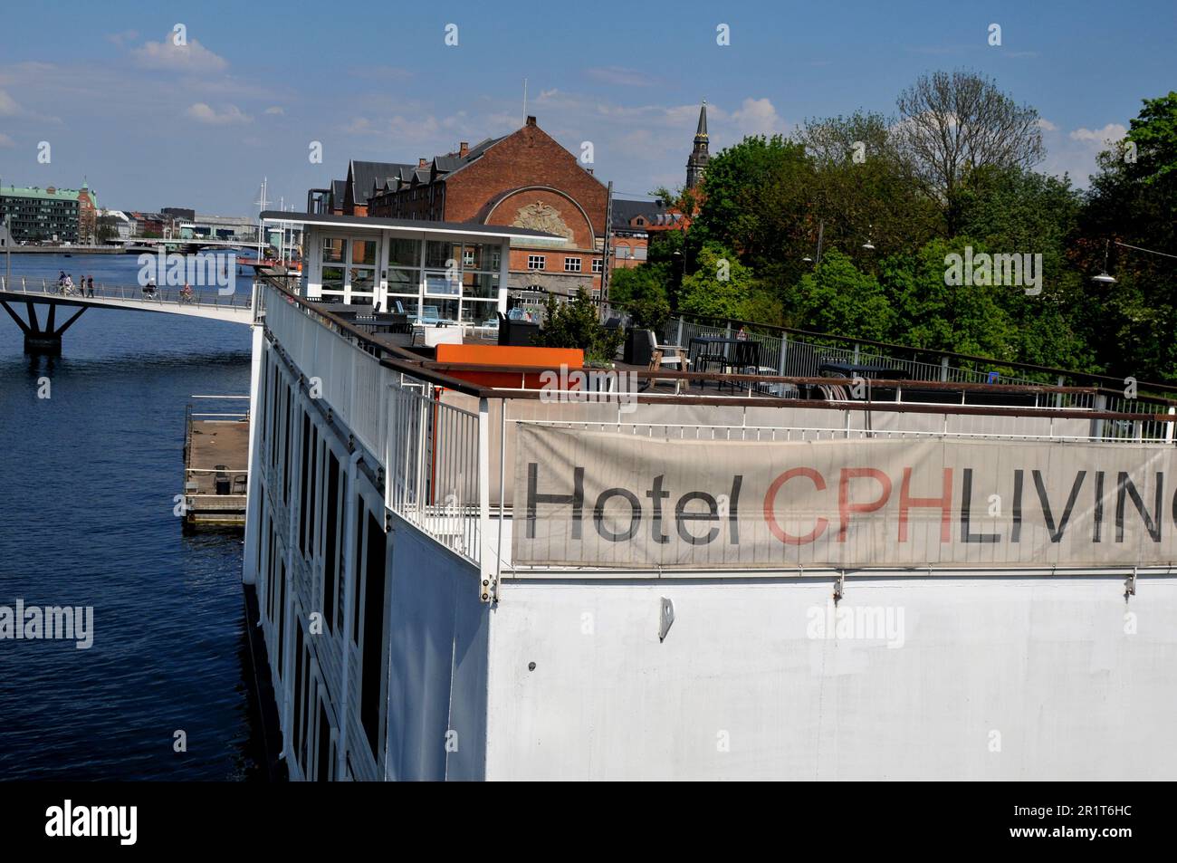 15 mai,2023/ HotelCPH vue vivante de la mariée de langro et de la bibliothèque royale noire de dimond et du canal de Copenhague capitale danoise Copenhague Danemark. (Photo.Francis Joseph Dean/Dean Pictures) Banque D'Images