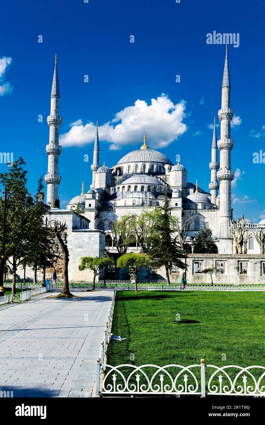 Istanbul Turquie. La Mosquée bleue Banque D'Images