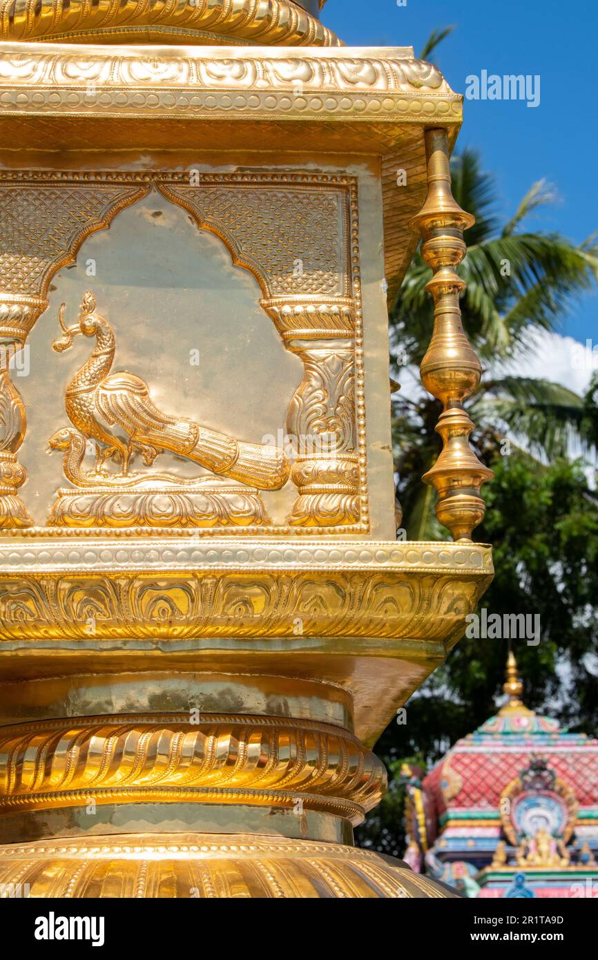 Fidji, Lautoka. Temple Krishna Kaliya, extérieur. Plus grand temple Hundi dans le Pacifique Sud et premier temple ISCON (lièvre krishna) en Inde. Banque D'Images