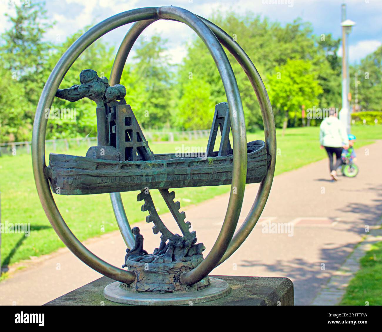 Simons & Lobnitz  Dredgers clyde View Park les œuvres d'art ont été commandées par Capital Shopping plc Banque D'Images