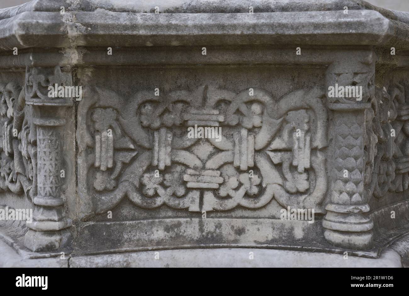 Fontaine-réservoir, 19th siècle (?). Détails. Provenance inconnue. Musée archéologique de Carmo. Lisbonne, Portugal. Banque D'Images