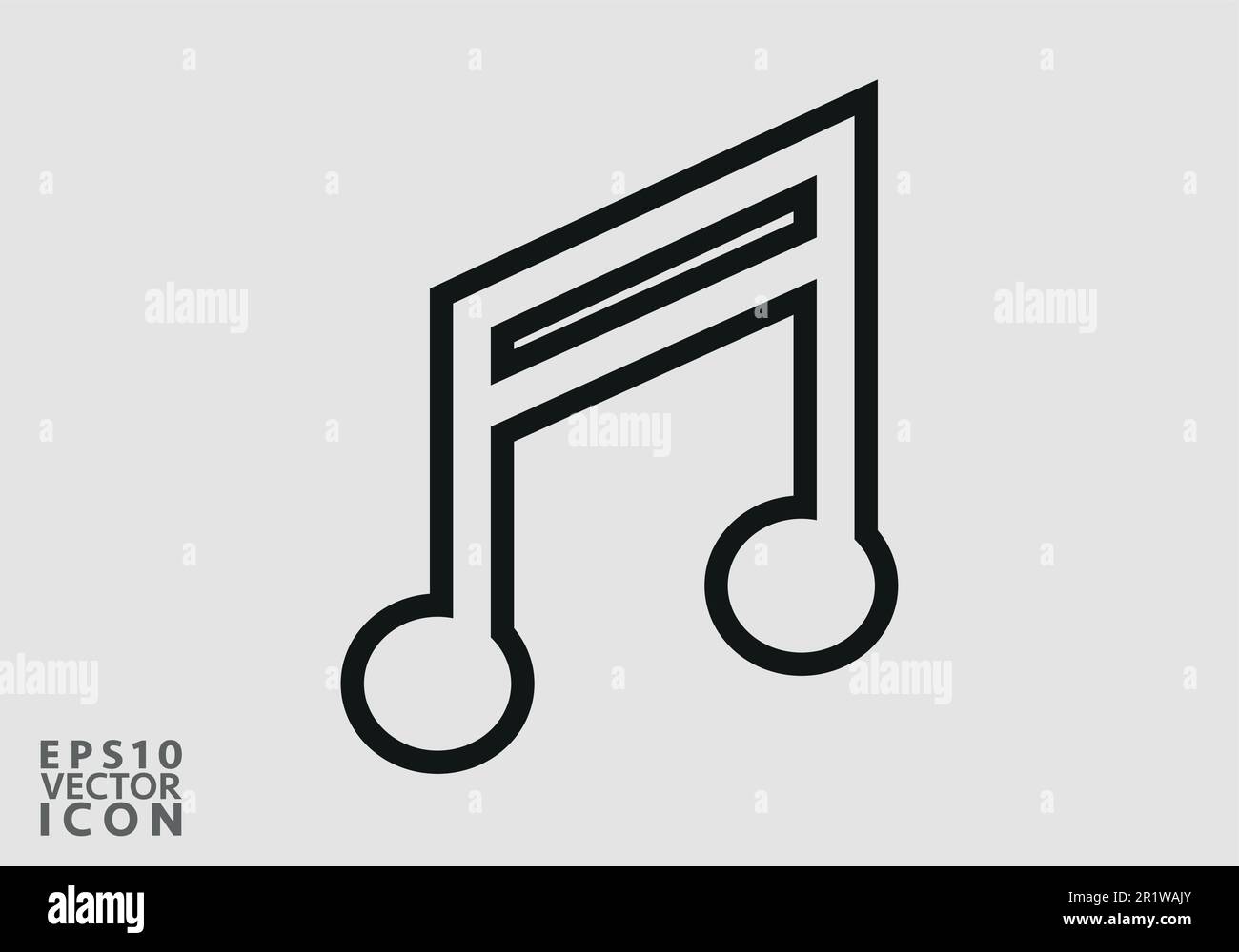 Vecteur d'icône de musique, mélodie, chanson, note, son, Panneau audio isolé sur fond blanc. Style plat tendance pour le design graphique, le logo, le site Web Illustration de Vecteur