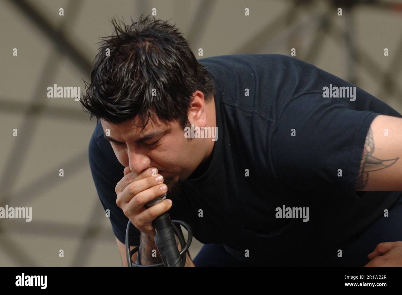 Milan Italie 2006-06-04 :Chino Moreno chanteur et guitariste de Deftones concert live à l'Idroscalo, Gods of Metal 2006 Banque D'Images