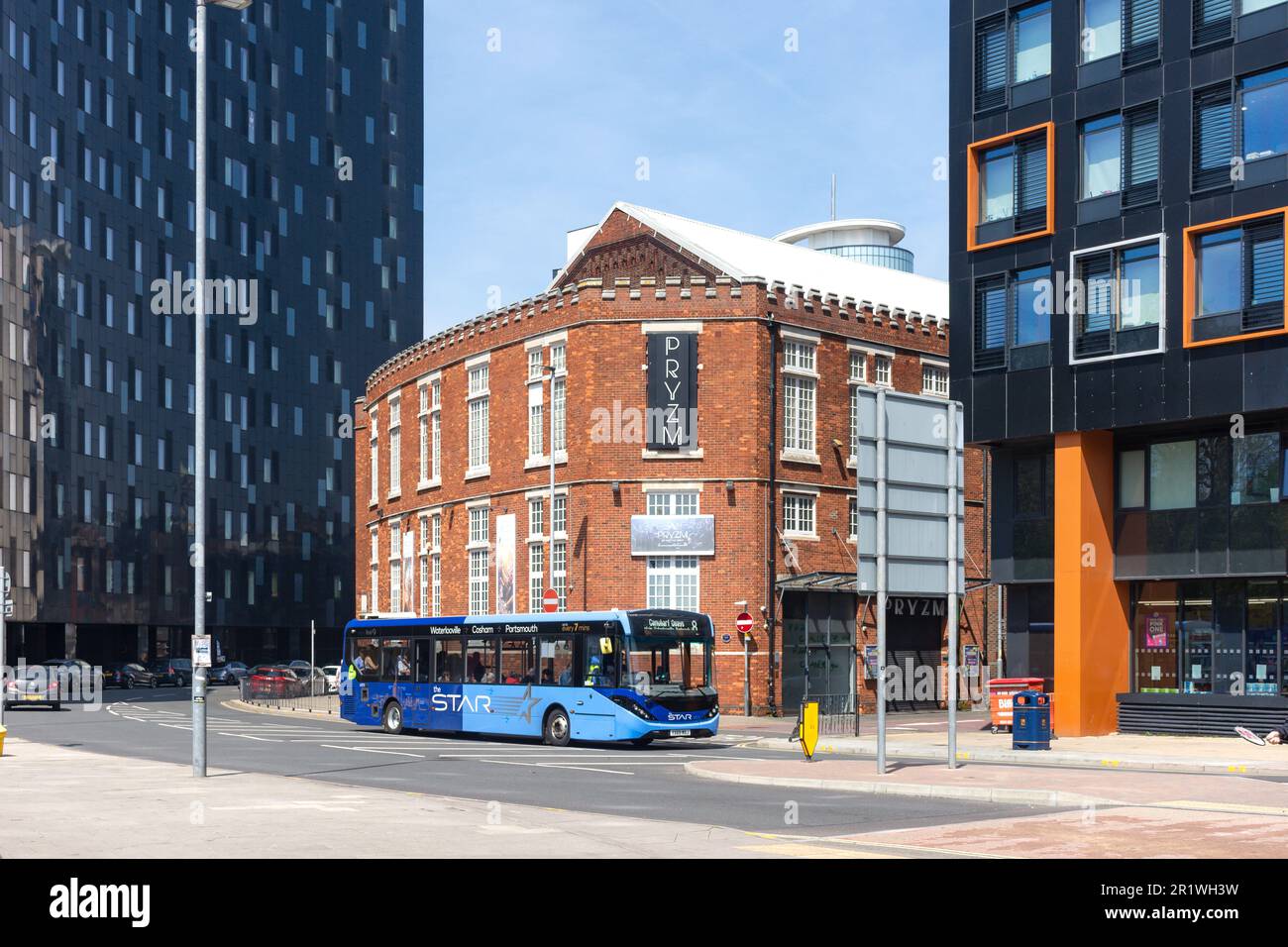 Le bus local Star, Stanhope Road, Portsmouth, Hampshire, Angleterre, Royaume-Uni Banque D'Images