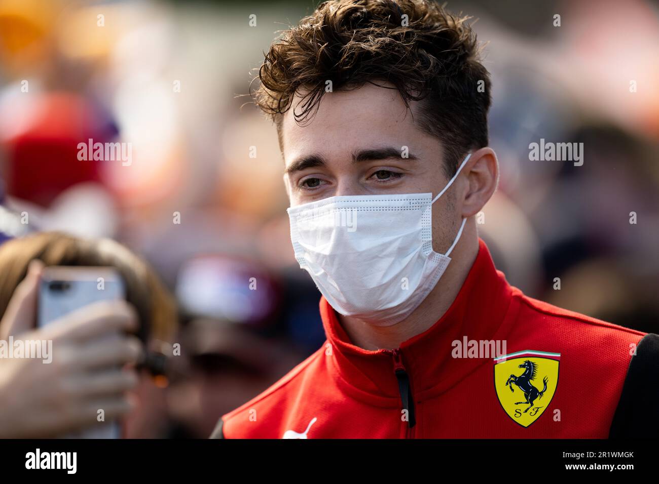 Melbourne, Australie, 9 avril 2022. Charles Leclerc (16) de Monaco et Scuderia Ferrari arrive au Grand Prix australien de Formule 1 à Albert Park sur 09 avril 2022 à Melbourne, en Australie. Crédit : Steven Markham/Speed Media/Alay Live News Banque D'Images