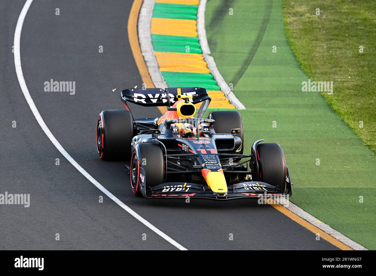 Melbourne, Australie, 9 avril 2022. Sergio Perez (11) du Mexique et Oracle Red Bull Racing pendant le Grand Prix australien de Formule 1 à Albert Park sur 09 avril 2022 à Melbourne, en Australie. Crédit : Steven Markham/Speed Media/Alay Live News Banque D'Images