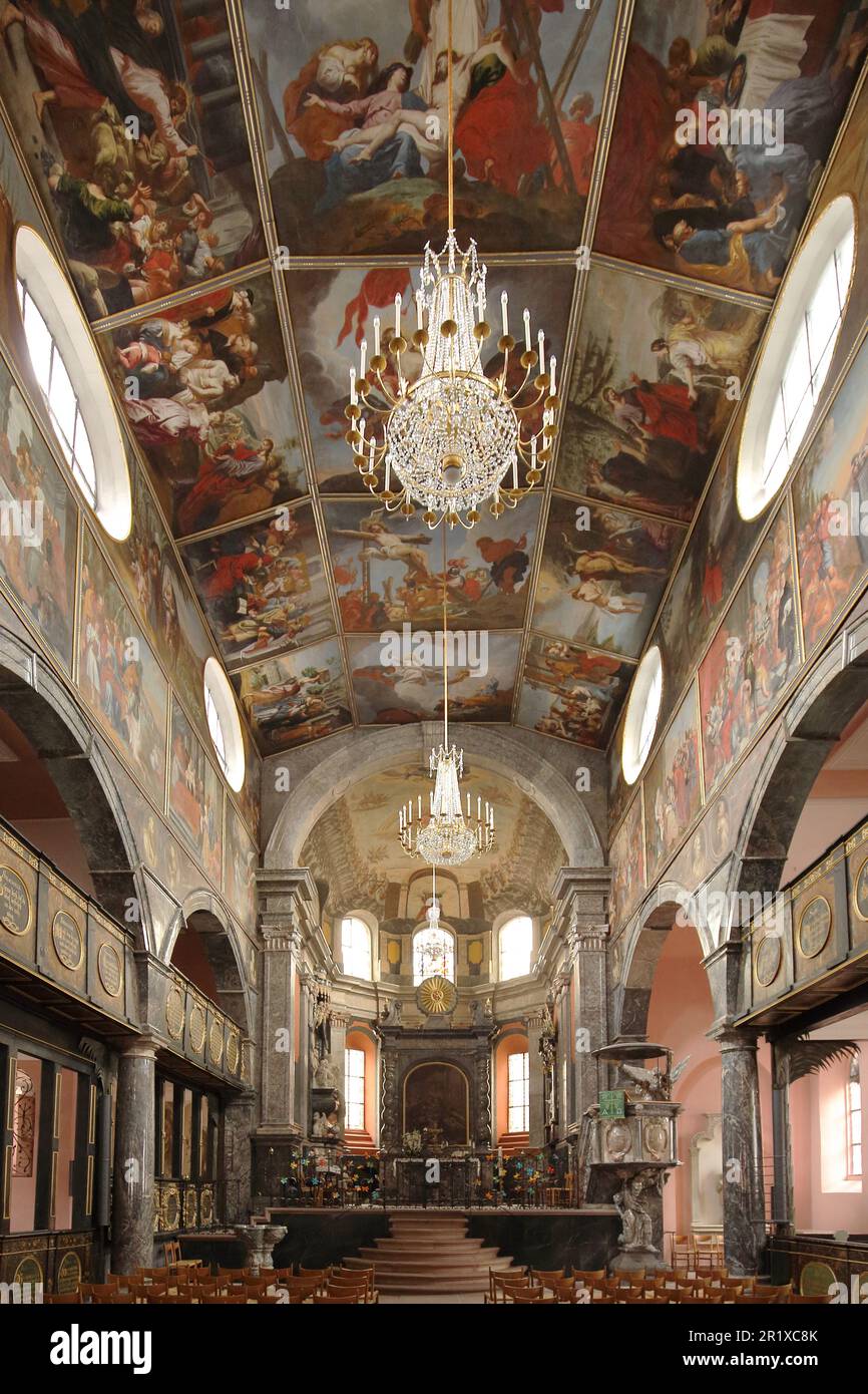 Vue intérieure de la magnifique Unionskirche, Idstein, Taunus, Hesse, Allemagne Banque D'Images