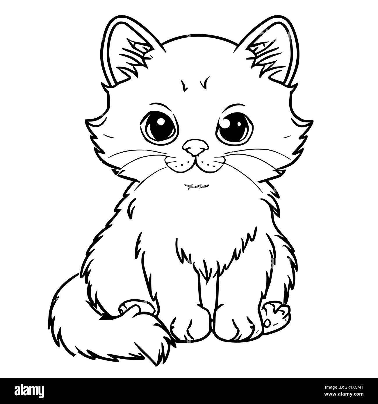 Cute Kitten coloriage pages pour enfants Illustration de Vecteur