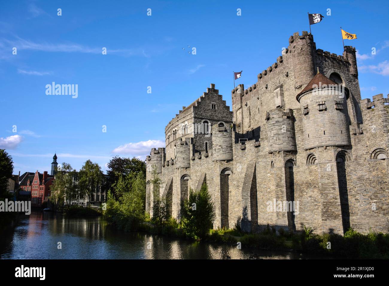 Le château de Gravensteen - Gand, Belgique Banque D'Images