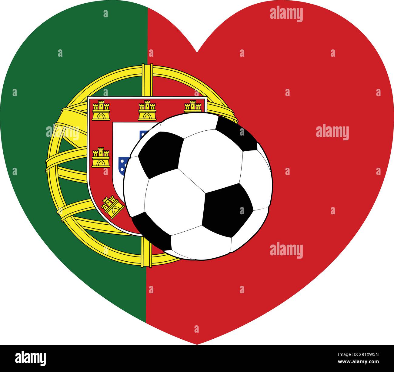 Espagne drapeau espagnol football coeur Illustration de Vecteur