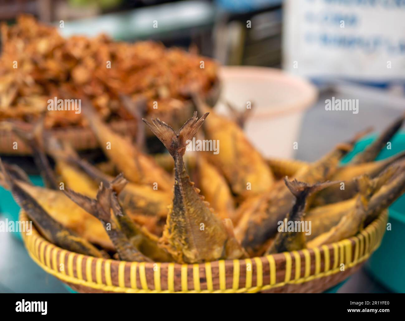 Farines de fruits de mer frais frits à Parangtritis Beach, Yogyakarta, Indonésie Banque D'Images