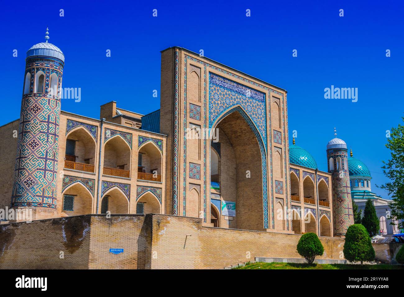 TACHKENT, OUZBÉKISTAN - 28 avril 2019 : Kukeldash Madrasa, madrasa médiéval à Tachkent, Ouzbékistan Banque D'Images